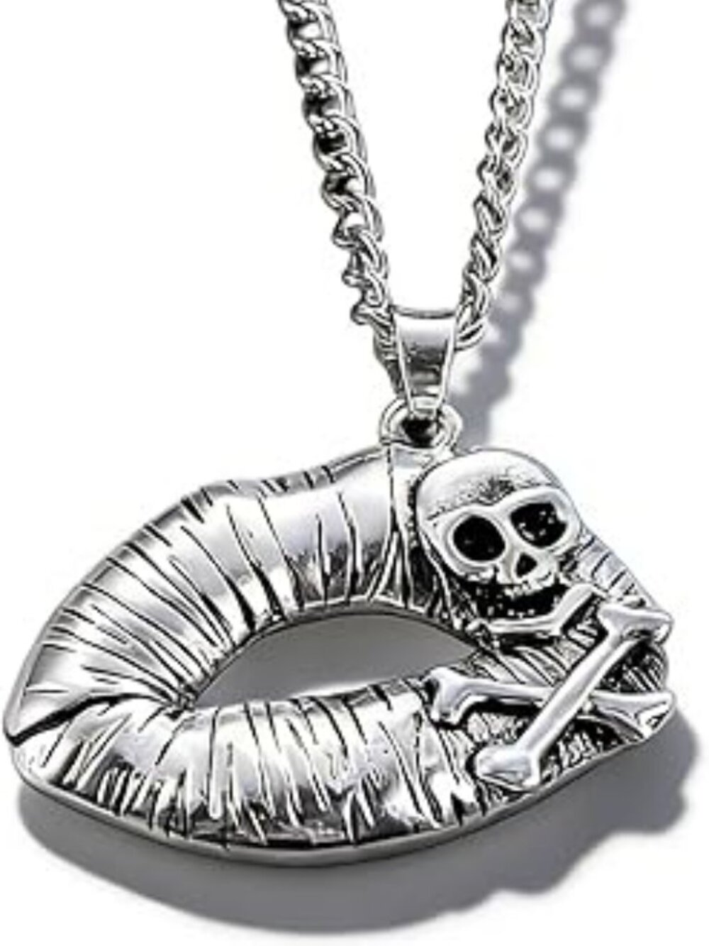 NEW Skull Lip Necklace Emo Skeleton Punk Jewelry Gothic Goth Women Fashion